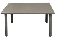 Tavolo rettangolare in plastica, colore taupe, cm 130x 75 x h72