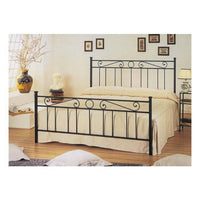 Letto matrimoniale 0, Struttura per letto in ferro battuto, Letto moderno dalle linee semplici, adatto per materasso 160x190 Cm, Nero grafite