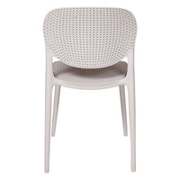 Sedia CastellPl, Sedia moderna in polipropilene, sedia da esterno, Ideale per sala da pranzo, cucina o salotto, Cm 46x51h82, Bianco