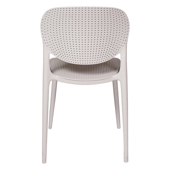 Sedia CastellPl, Sedia moderna in polipropilene, sedia da esterno, Ideale per sala da pranzo, cucina o salotto, Cm 46x51h82, Bianco