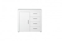 Madia Dlangasqu, Credenza 4 Cassetti, 94x86x40h cm Bianco