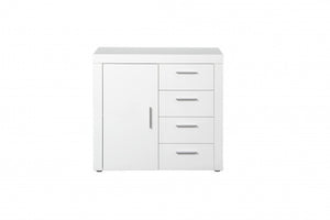 Madia Dlangasqu, Credenza 4 Cassetti, 94x86x40h cm Bianco