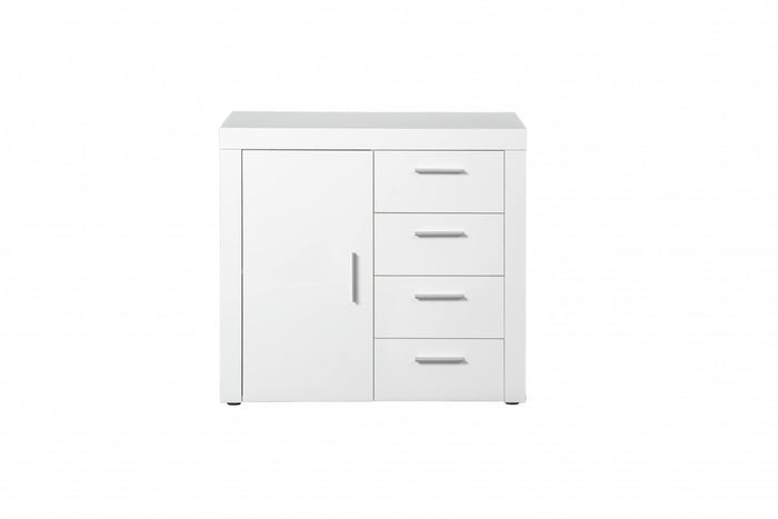Madia Dlangasqu, Credenza 4 Cassetti, 94x86x40h cm Bianco