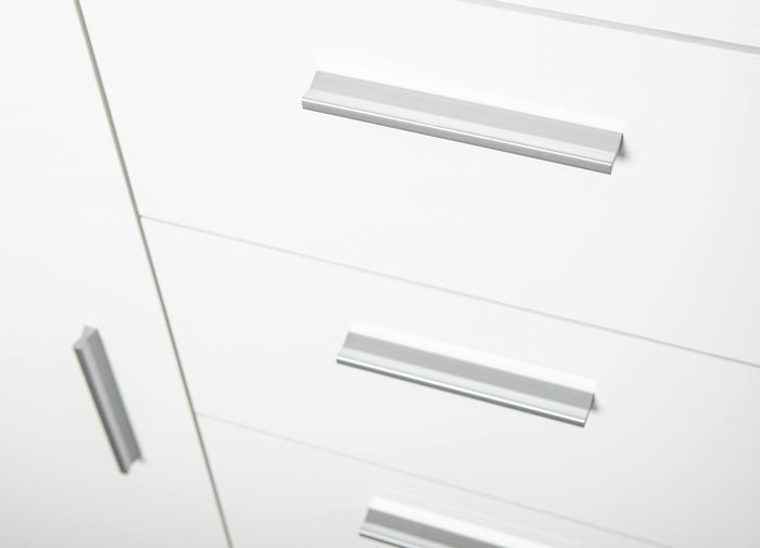 Madia Dlangasqu, Credenza 4 Cassetti, 94x86x40h cm Bianco