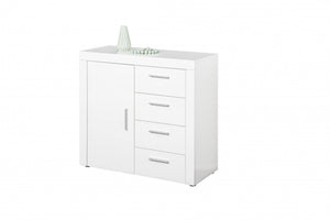 Madia Dlangasqu, Credenza 4 Cassetti, 94x86x40h cm Bianco