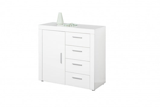 Madia Dlangasqu, Credenza 4 Cassetti, 94x86x40h cm Bianco