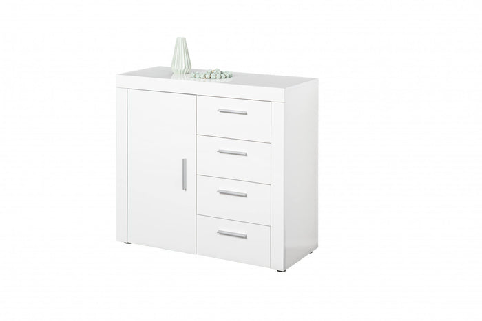 Madia Dlangasqu, Credenza 4 Cassetti, 94x86x40h cm Bianco