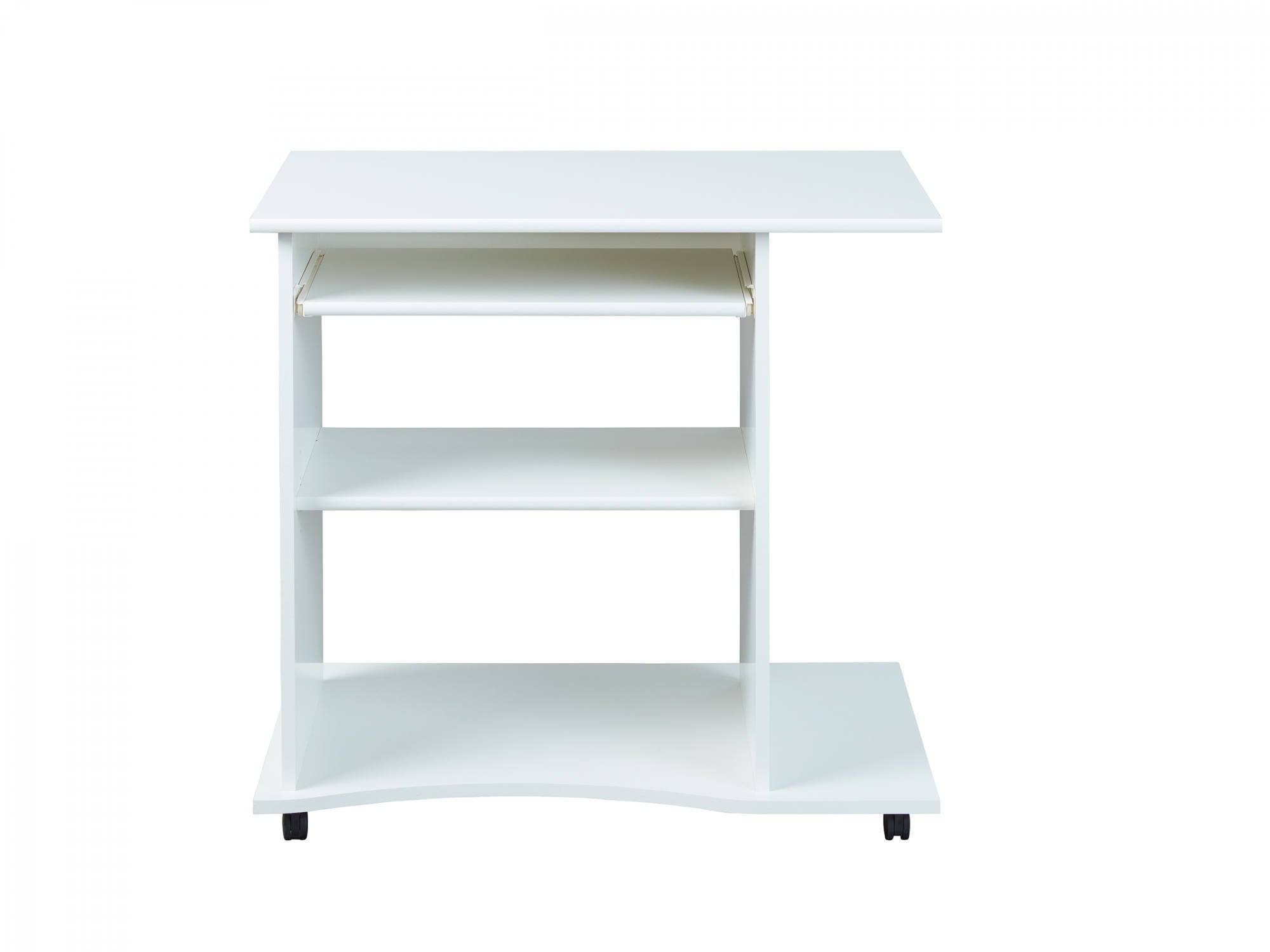 Mini ufficio con Dpayto, in laminato bianco, cm, 80x50x75