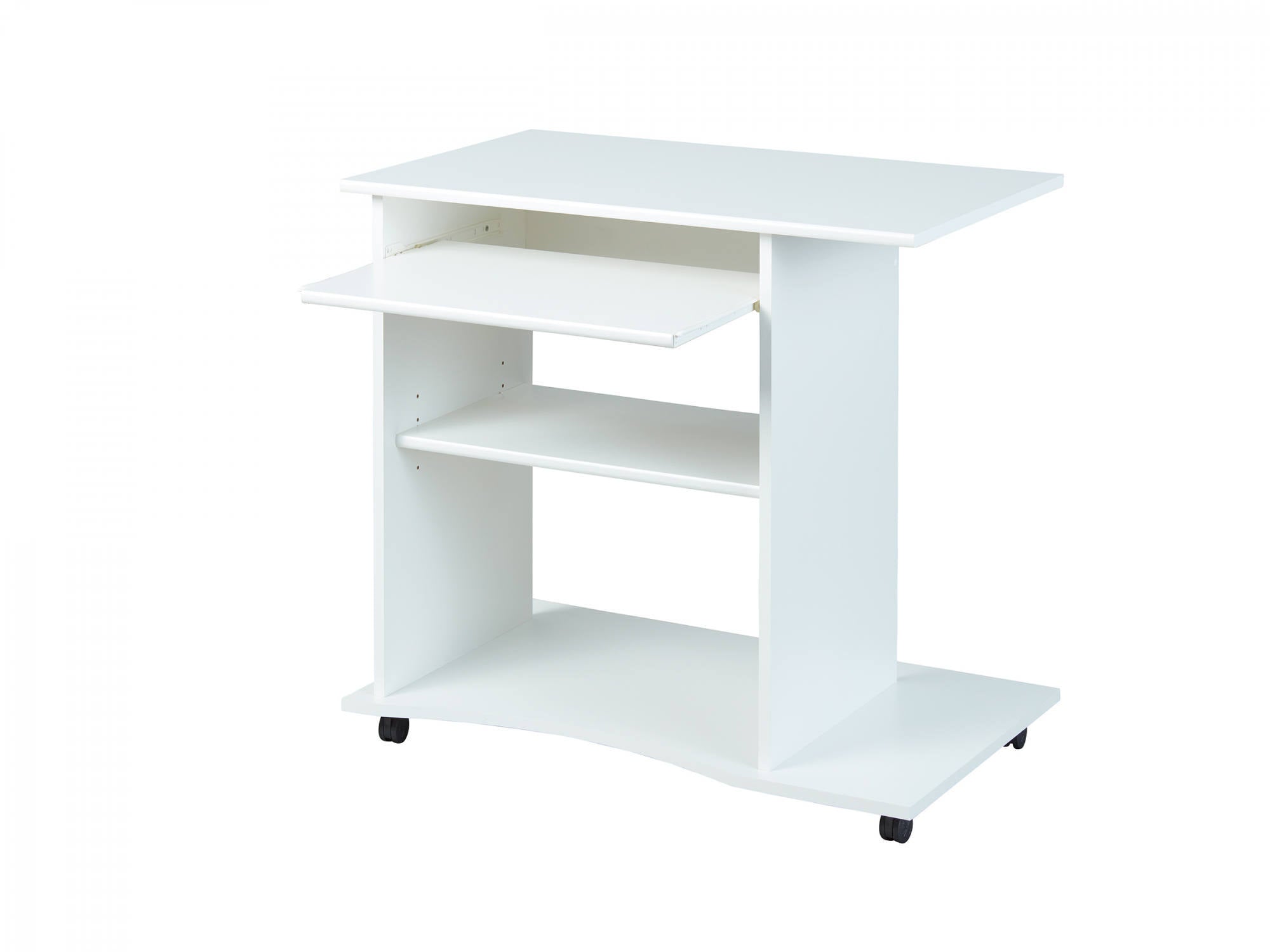 Mini ufficio con Dpayto, in laminato bianco, cm, 80x50x75