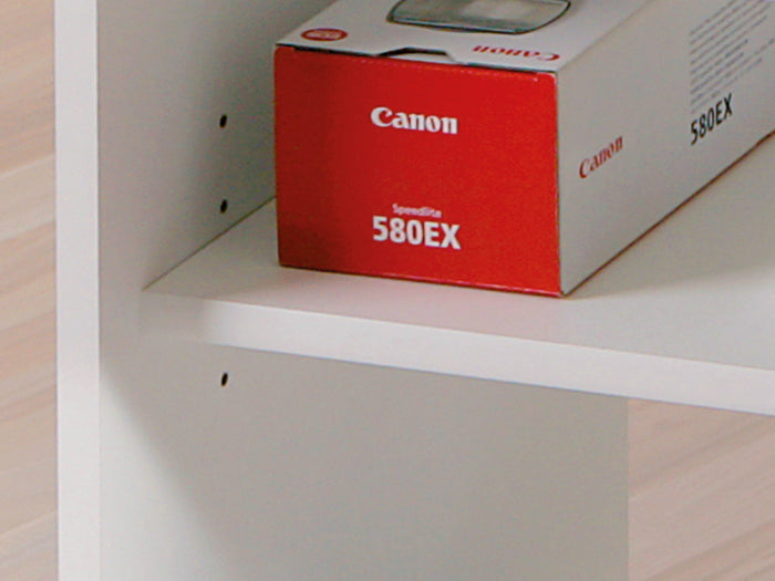 Mini ufficio con Dpayto, in laminato bianco, cm, 80x50x75