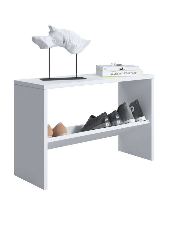 Scarpiera con 0, cm 68 x 25 x 44, colore bianco