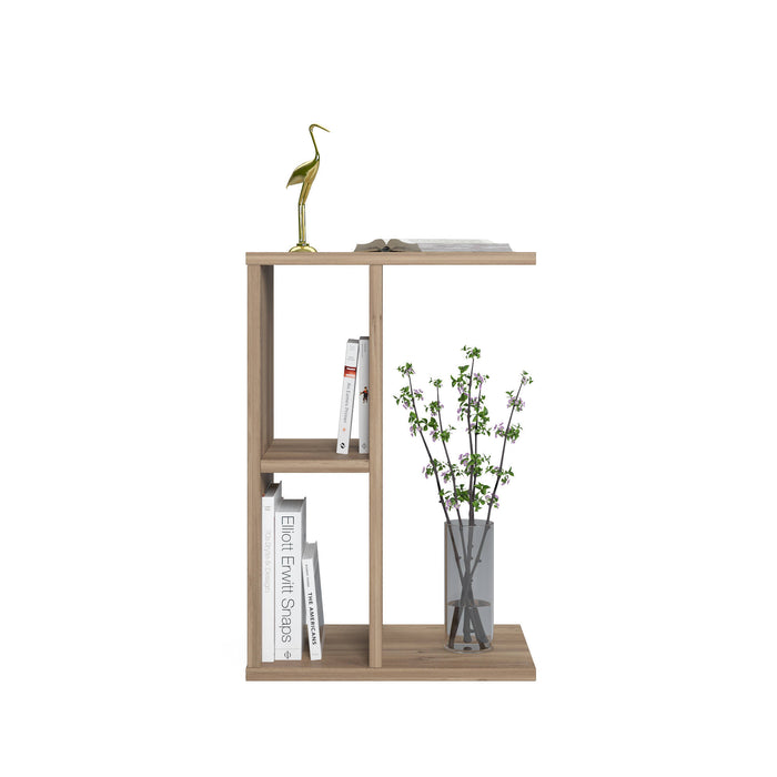 Tavolino moderno 0, cm 40 x 30 x 59, colore quercia