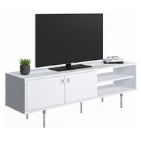 Militello, Mobile Porta tv un Ripiano, 140x35x45h cm Bianco