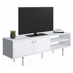 Militello, Mobile Porta tv un Ripiano, 140x35x45h cm Bianco