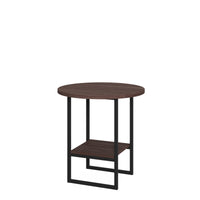 Tavolino con doppio 0, cm 45 x 45 x 47, colore bianco e antracite