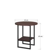 Tavolino con doppio 0, cm 45 x 45 x 47, colore bianco e antracite