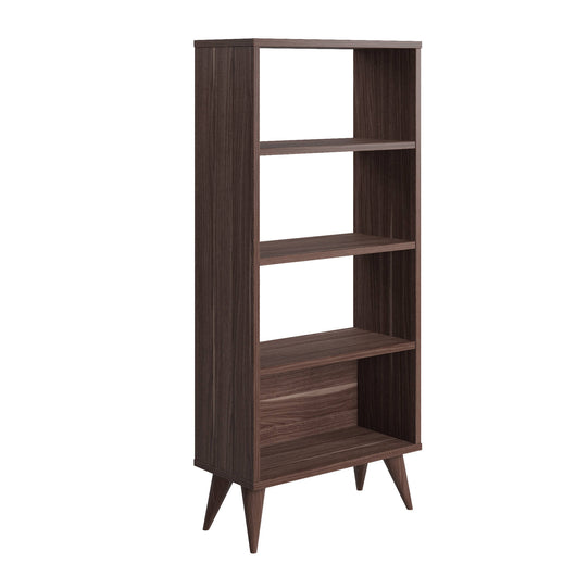 Libreria verticale con quattro 0, cm 54 x 25 x 121, colore noce