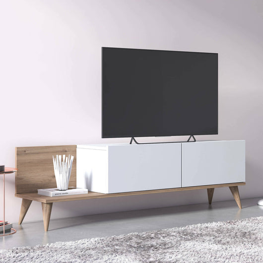 Mobile Porta tv 2 Ante, 152x43x35h cm Marrone Quercia