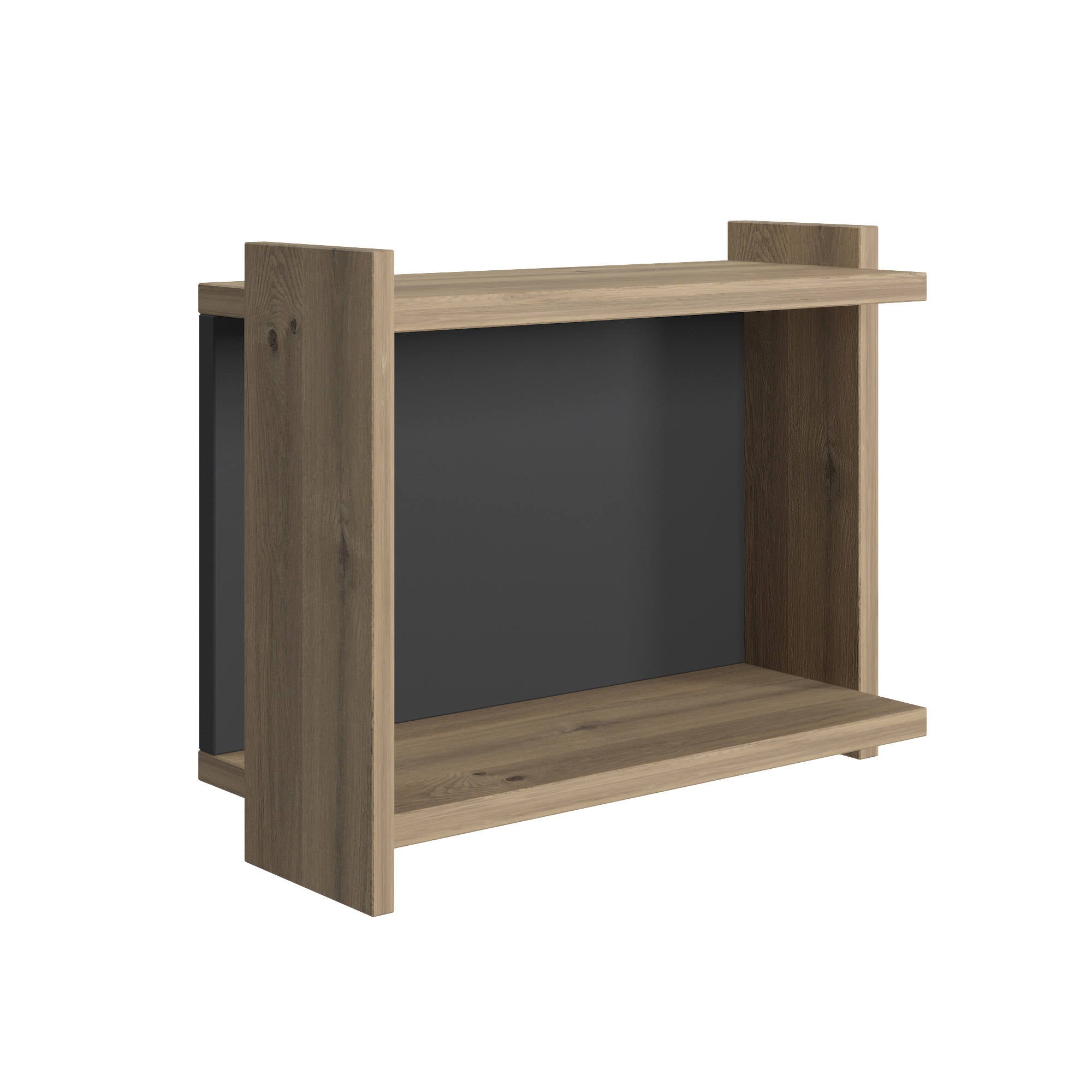 Libreria pensile da 0, cm 45 x 51 x 35, colore quercia e antracite