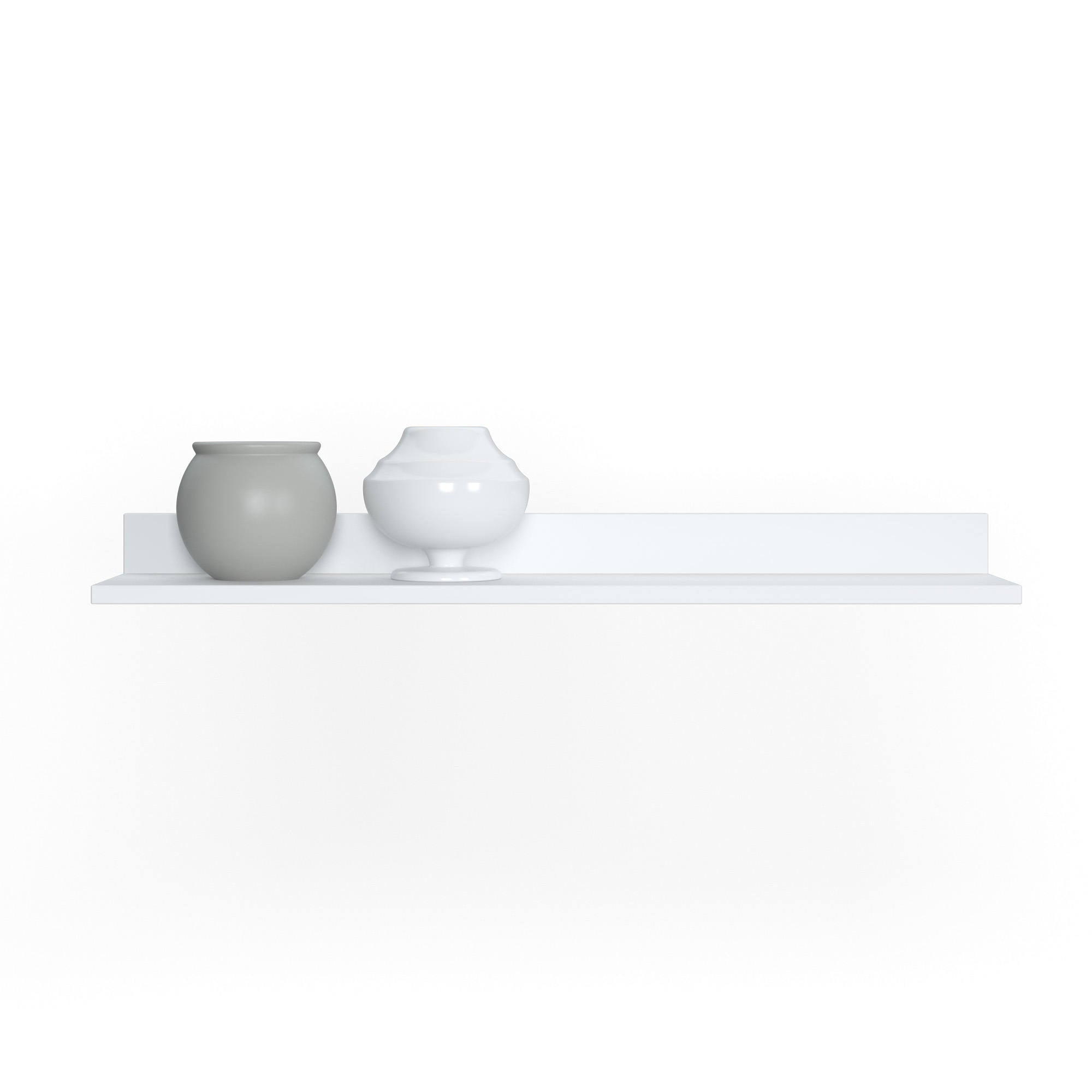 Mensola 0, cm 90 x 21 x 9, colore bianco