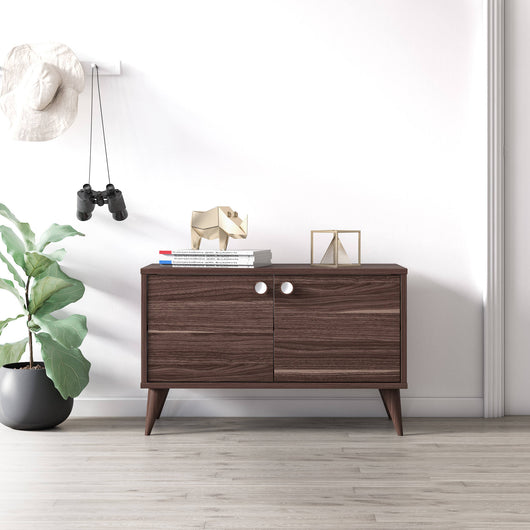 Mobile da soggiorno porta TV con due ante 0, cm 85 x 35 x 53, colore noce