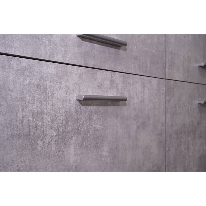 Parete attrezzata 0, Mobile porta TV moderno con Ante e ripiani, Set salotto completo con vetrinetta, Cm 300x50h215, Antracite e Cemento