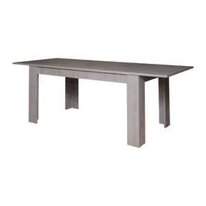 Tavolo allungabile Artino, Tavolo da pranzo estensibile, Consolle multiuso con allunghe, Cm 160x88h75, Cemento