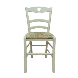 Sedia 0, Sedia classica in legno color Sabbia, Ideale per sala da pranzo, cucina o salotto, Made in Italy, Cm 45x47h88, con fondello in Paglia