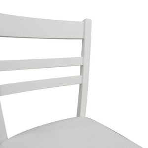 Sedia 0, Sedia classica in legno con fondello in ecopelle , Ideale per sala da pranzo, cucina o salotto, Cm 41x43h86, Bianco, Singola