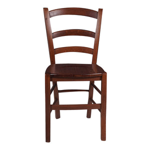 Sedia 0, Sedia classica in legno color Noce, Ideale per sala da pranzo, cucina o salotto, Made in Italy, Cm 44x45h87, con fondello in Legno