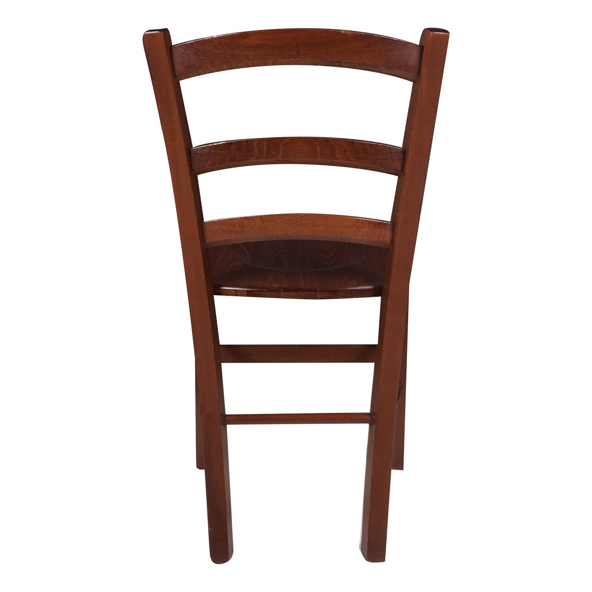 Sedia 0, Sedia classica in legno color Noce, Ideale per sala da pranzo, cucina o salotto, Made in Italy, Cm 44x45h87, con fondello in Legno