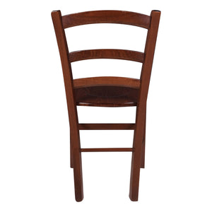 Sedia 0, Sedia classica in legno color Noce, Ideale per sala da pranzo, cucina o salotto, Made in Italy, Cm 44x45h87, con fondello in Legno