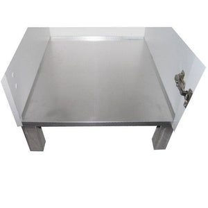 Mobile sottolavabo 0, Lavatoio con lavello, Mobile da bagno a 2 ante battenti ,Bianco e Olmo, Made in Italy, Cm 60x60h85