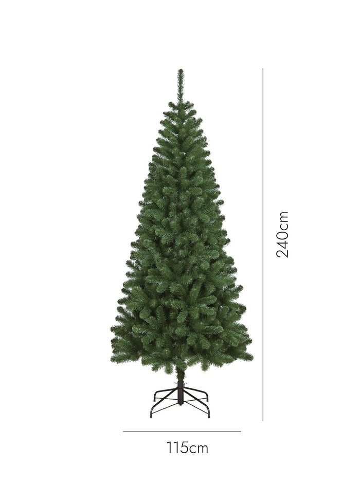 Albero di Natale Comet, Albero artificiale extra folto, Albero effetto reale in PVC, 948 rami, Altezza cm 240