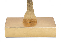 Pannello con albero, Struttura in ferro, Colore oro, 8 x 41.5 x 40.5 cm