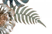 Decorazione da parete, Ferro, Con fantasia floreale, Misure: 66 x 4 x 98 cm