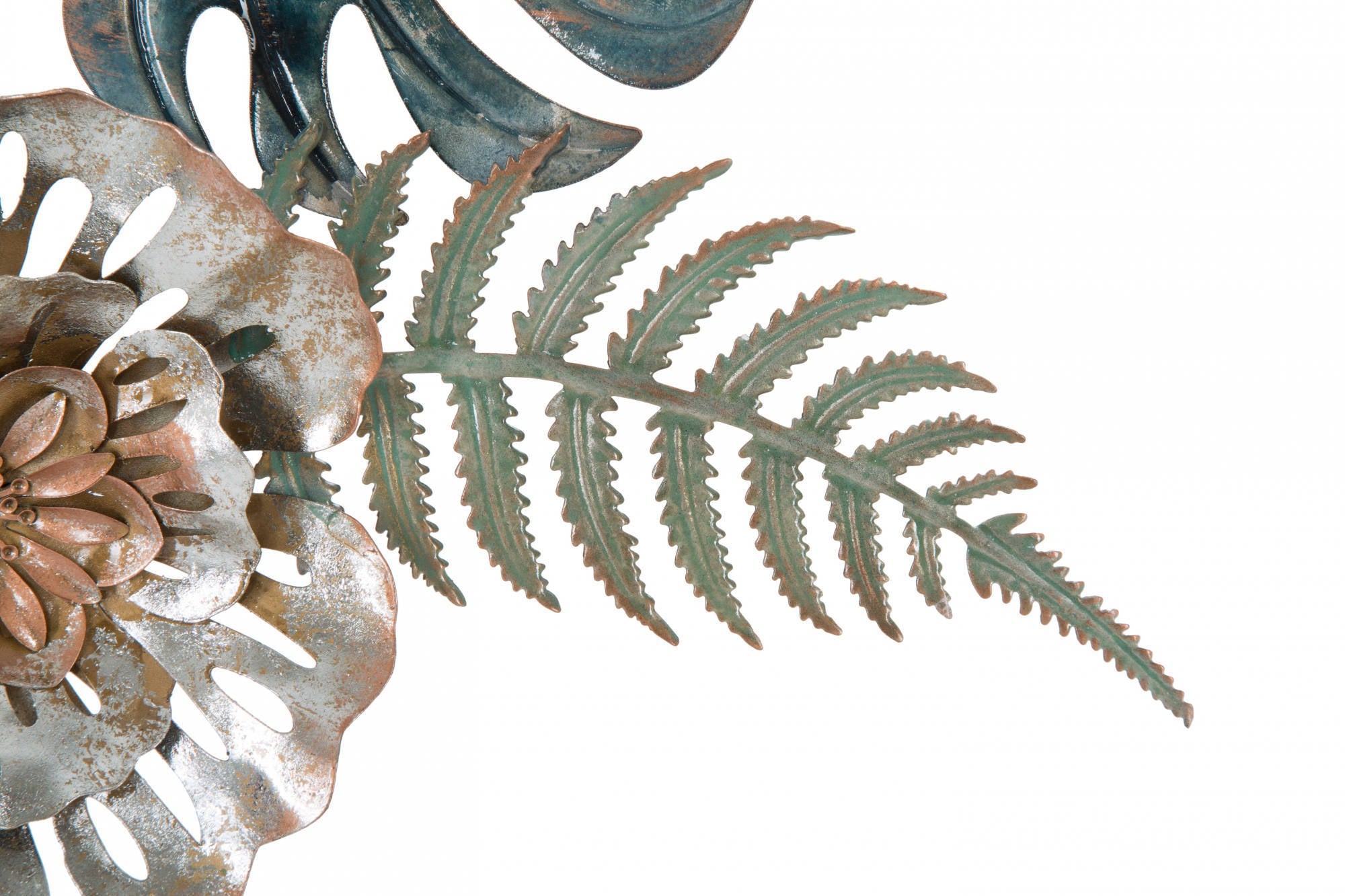 Decorazione da parete, Ferro, Con fantasia floreale, Misure: 66 x 4 x 98 cm