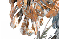 Decorazione da parete, Ferro, Con fantasia floreale, Misure: 66 x 4 x 98 cm