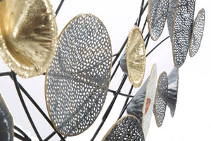 Decorazione da parete, Ferro, Con fantasia floreale, Misure: 135 x 7,5 x 69 cm