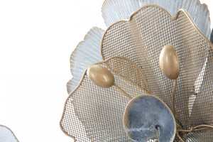 Decorazione da parete, Ferro, Con fantasia floreale, Misure: 119 x 8 x 60 cm