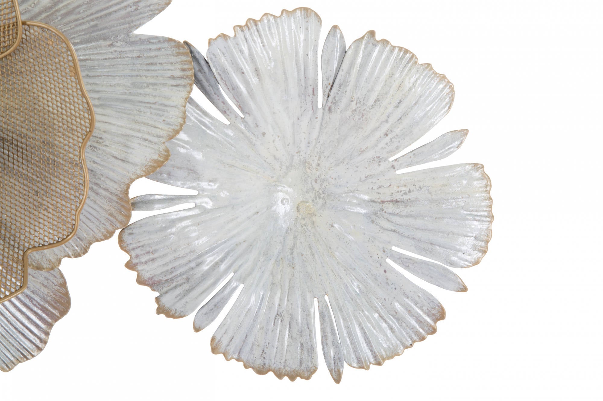 Decorazione da parete, Ferro, Con fantasia floreale, Misure: 119 x 8 x 60 cm