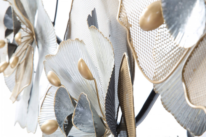 Decorazione da parete, Ferro, Con fantasia floreale, Misure: 119 x 8 x 60 cm