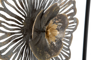 Decorazione da parete, Ferro, Con fantasia floreale, Misure: 50 x 5,5 x 50 cm