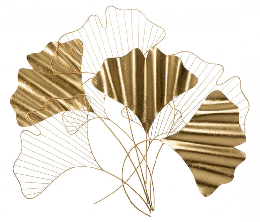 Decorazione da parete, Ferro, Colore Oro, Misure: 80 x 2,5 x 70 cm