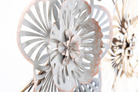 Decorazione da parete, Ferro, Con fantasia floreale, Misure: 118 x 43 x 58 cm