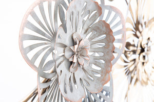 Decorazione da parete, Ferro, Con fantasia floreale, Misure: 118 x 43 x 58 cm
