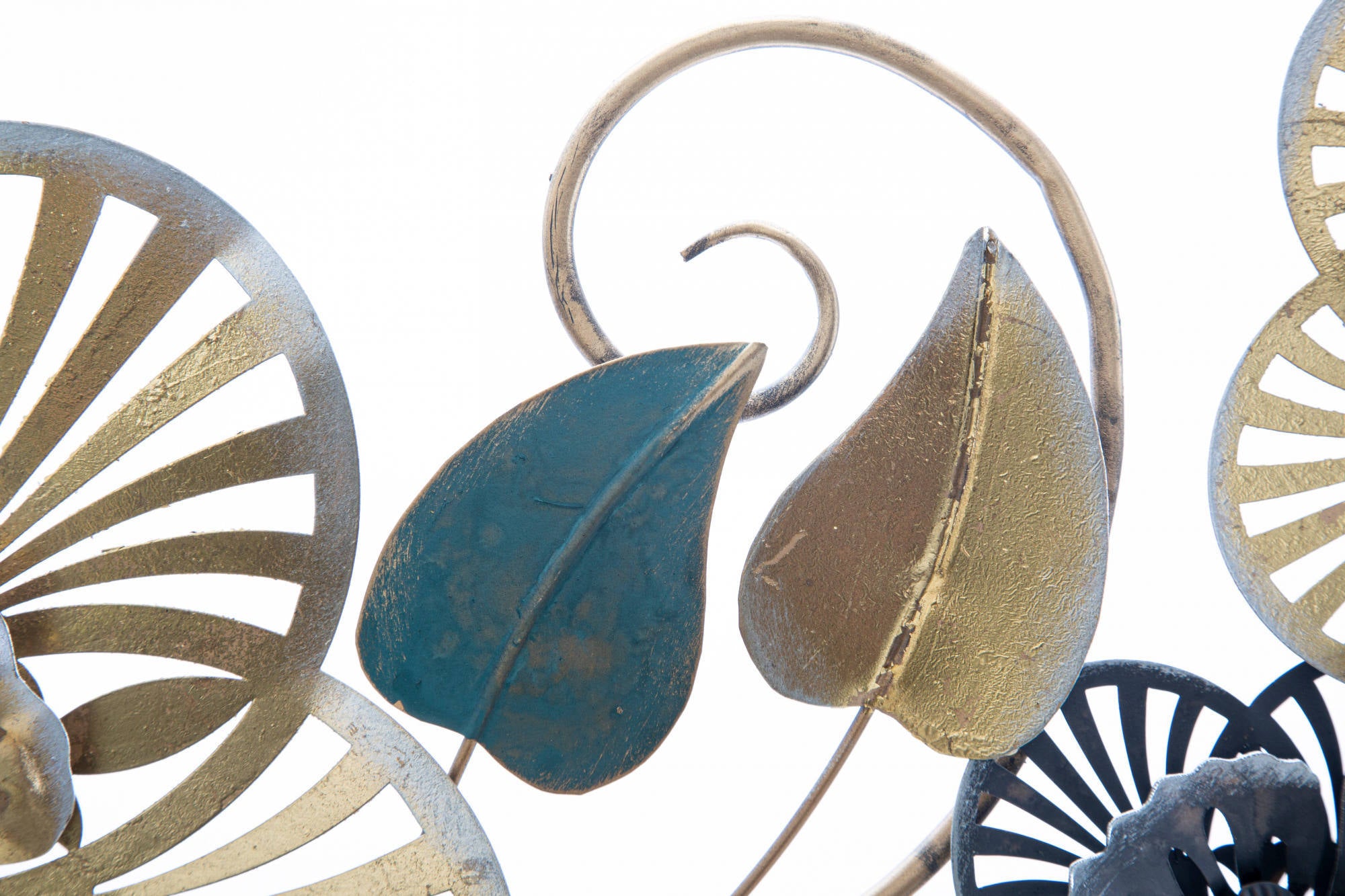 Decorazione da parete, Ferro, Con fantasia floreale, Misure: 118 x 43 x 58 cm