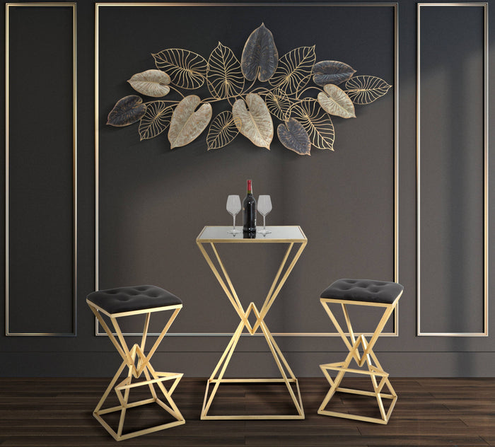 Decorazione da parete, Ferro, Con fantasia floreale, Misure: 131 x 4,5 x 61 cm