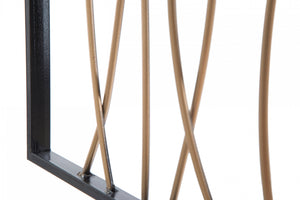 Decorazione da parete, struttura in ferro, Con fantasia floreale, Misure 66 x 4,5 x 100 cm