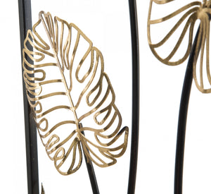Decorazione da parete, Ferro, Con fantasia floreale, Misure: 31 x 2,5 x 90 cm